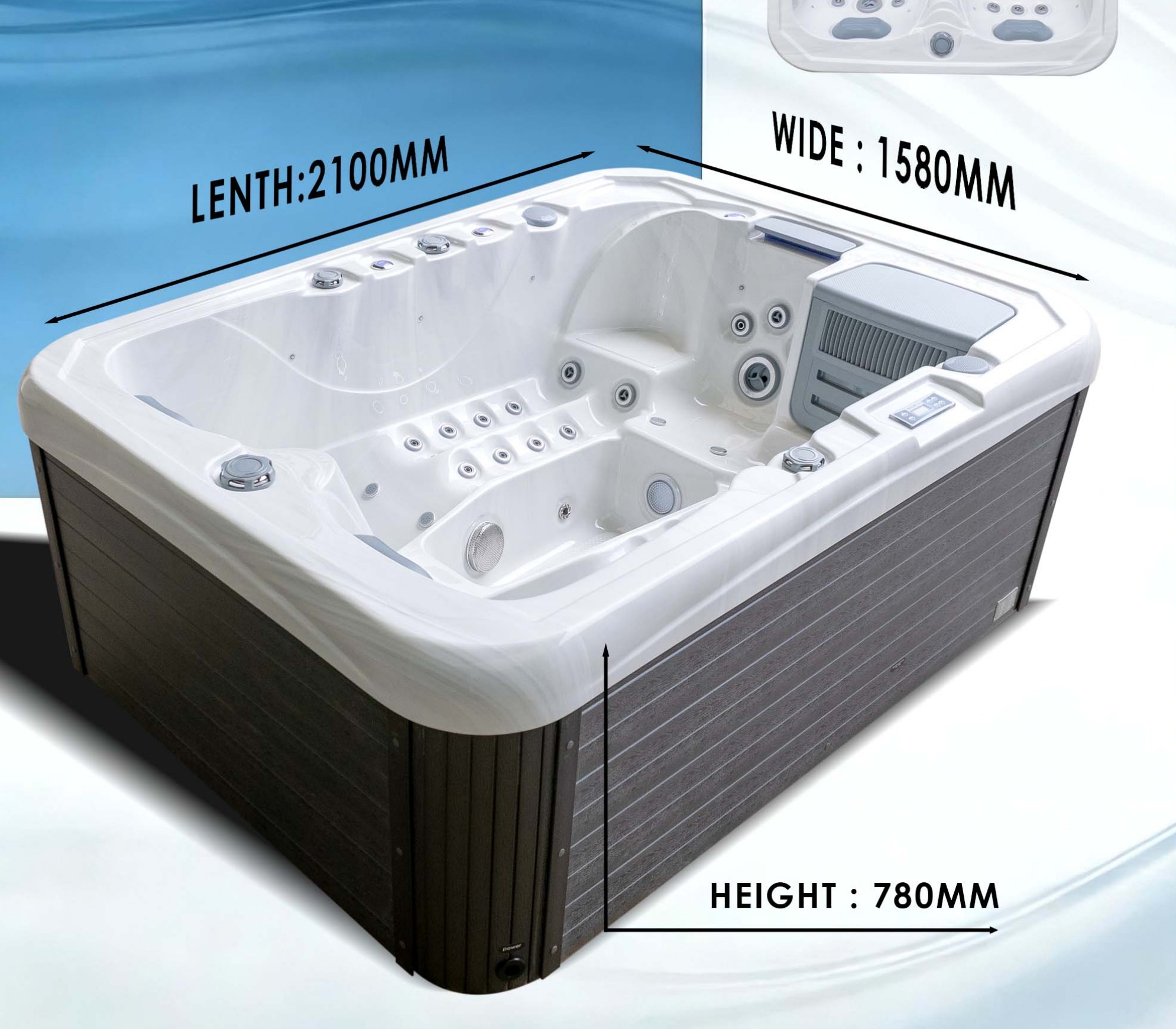 3 person spas